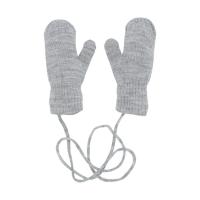 Puck Knit Wanten - Light Grey Melange