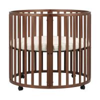 Puck Ronde Box Inclusief Matras - Walnoot