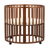 Puck Ronde Box - Walnoot - Inclusief Matras