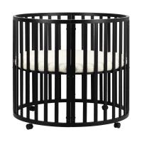 Puck Ronde Box - Zwart - Inclusief Matras