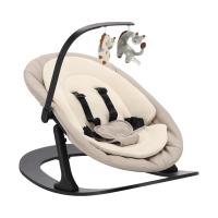Qute Q-Sittle Newborn Rocker Black + Bekleding Sand