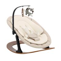 Qute Q-Sittle Newborn Rocker Woody Black + Bekleding Ivory