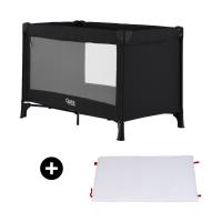 Qute Q-Sleep Campingbed Easyfold + Q-Matti Matras incl. Hoes - Ebony