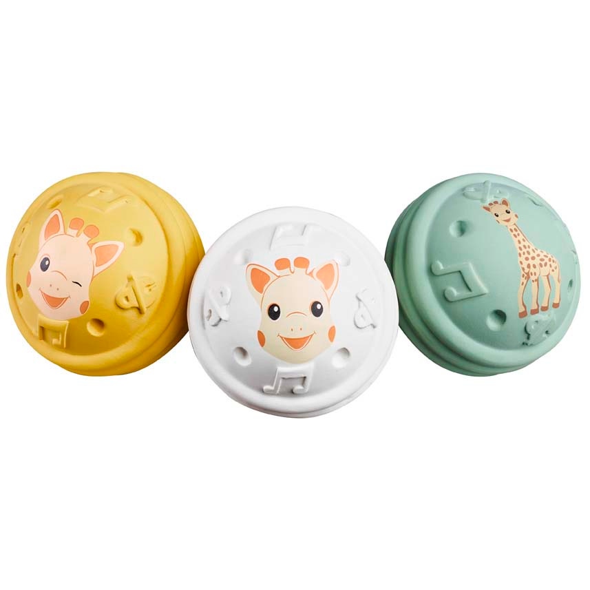 Sophie de giraf set van 3 muzikale speelballen