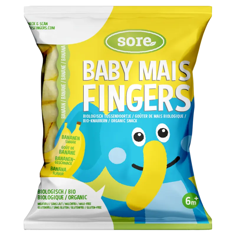 Sore Baby maisfingers banaan 6m+