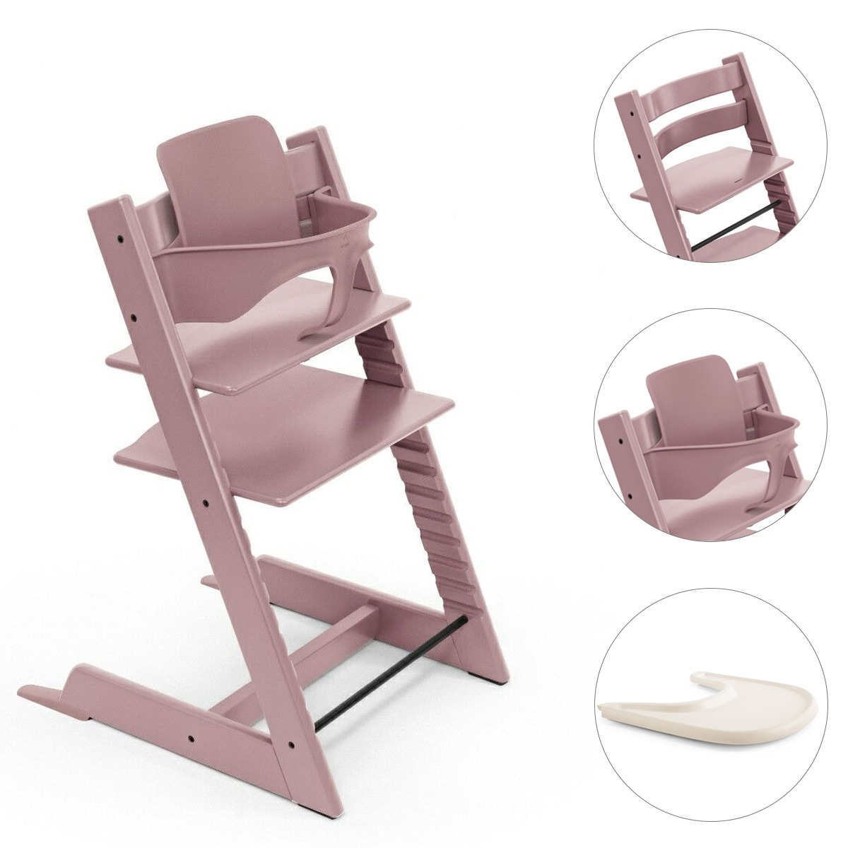 Stokke Tripp Trapp bundel kinderstoel met babyset en tafelblad
