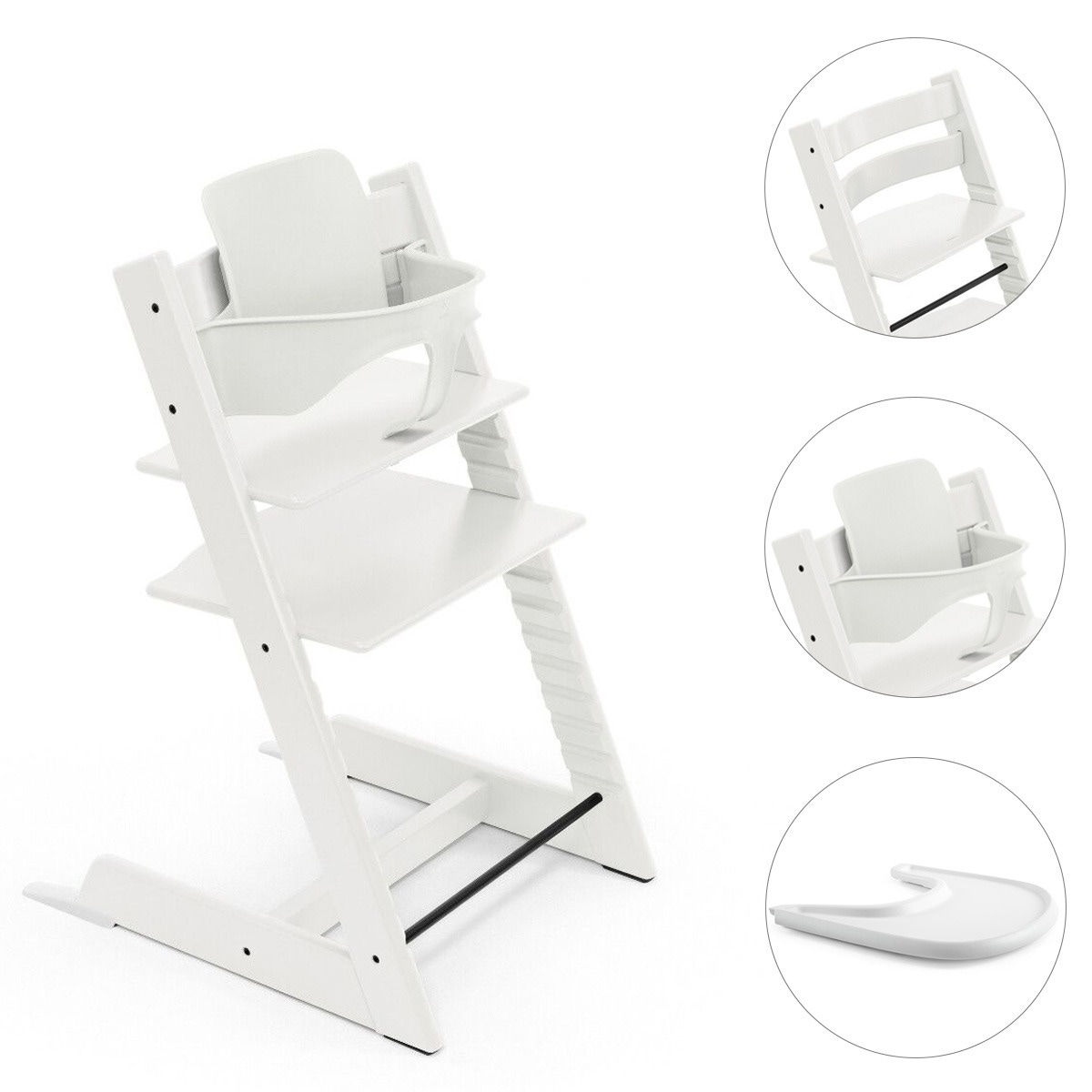 Stokke Tripp Trapp bundel kinderstoel met babyset en tafelblad
