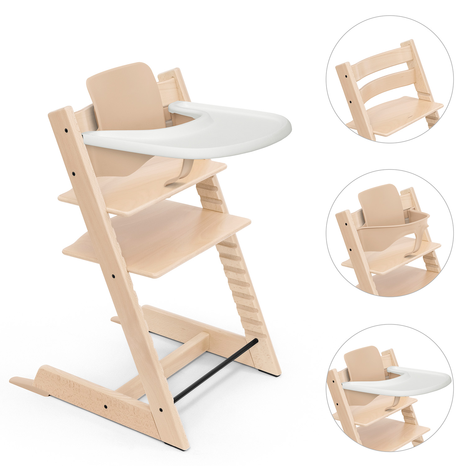 Stokke Tripp Trapp bundel kinderstoel met babyset en tafelblad