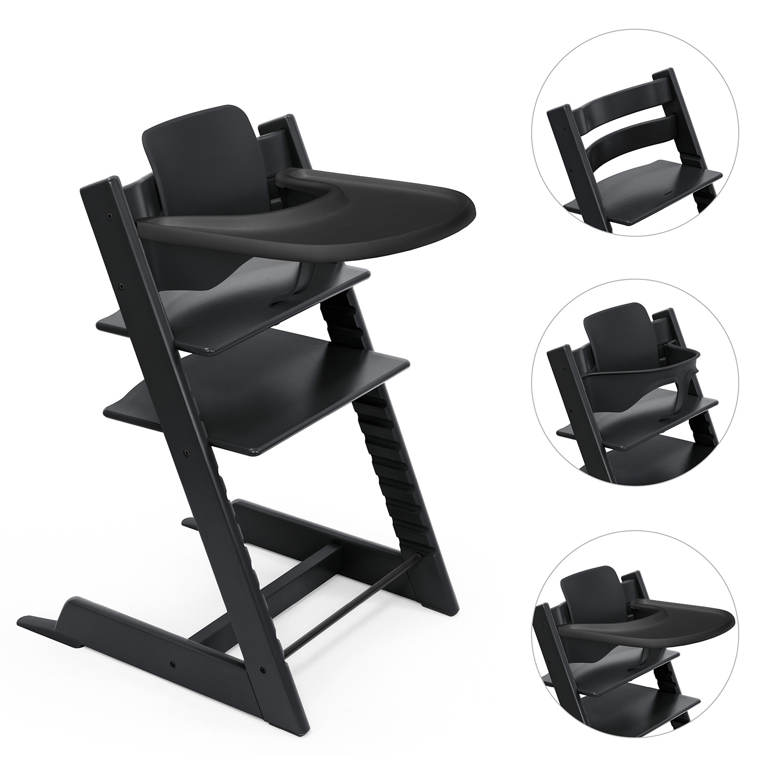 Stokke Tripp Trapp bundel kinderstoel met babyset en tafelblad
