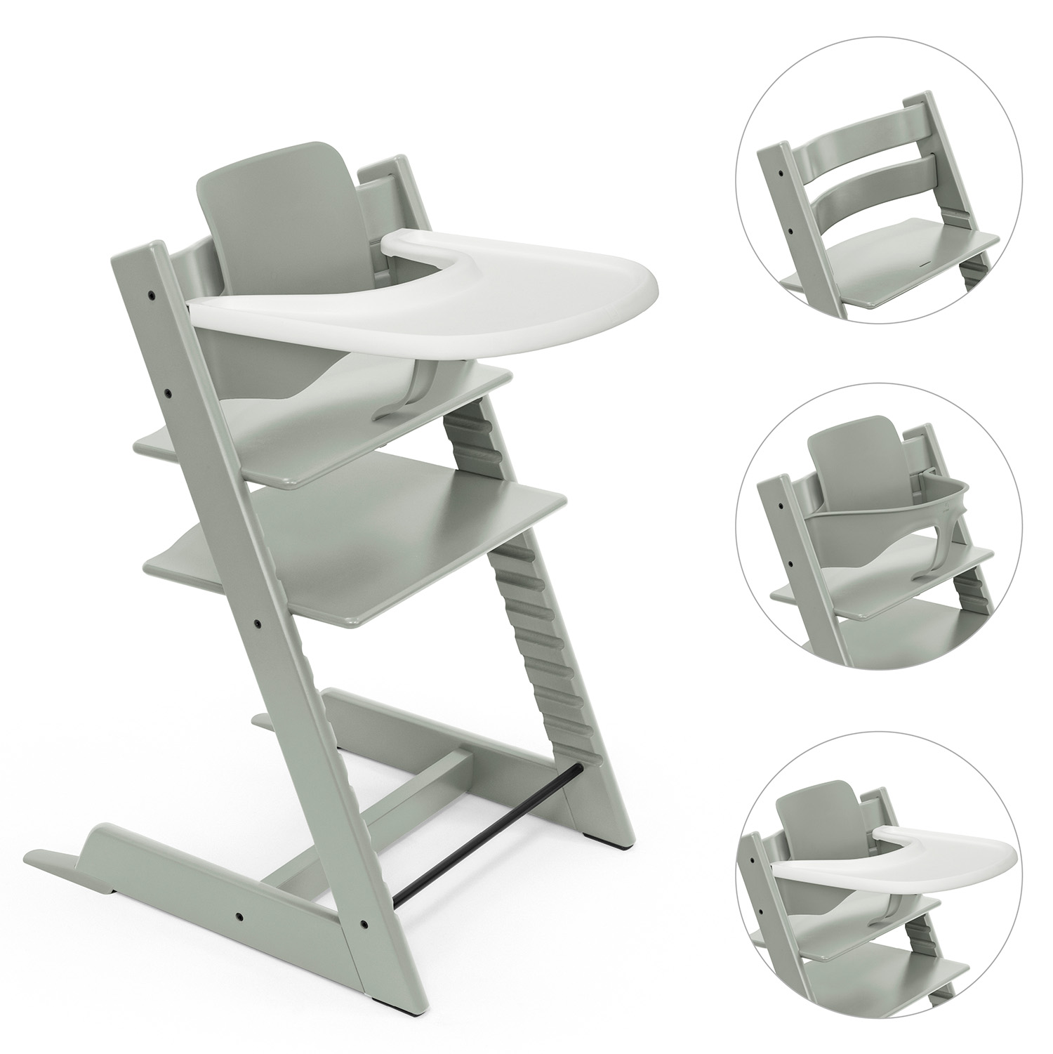 Stokke Tripp Trapp bundel kinderstoel met babyset en tafelblad