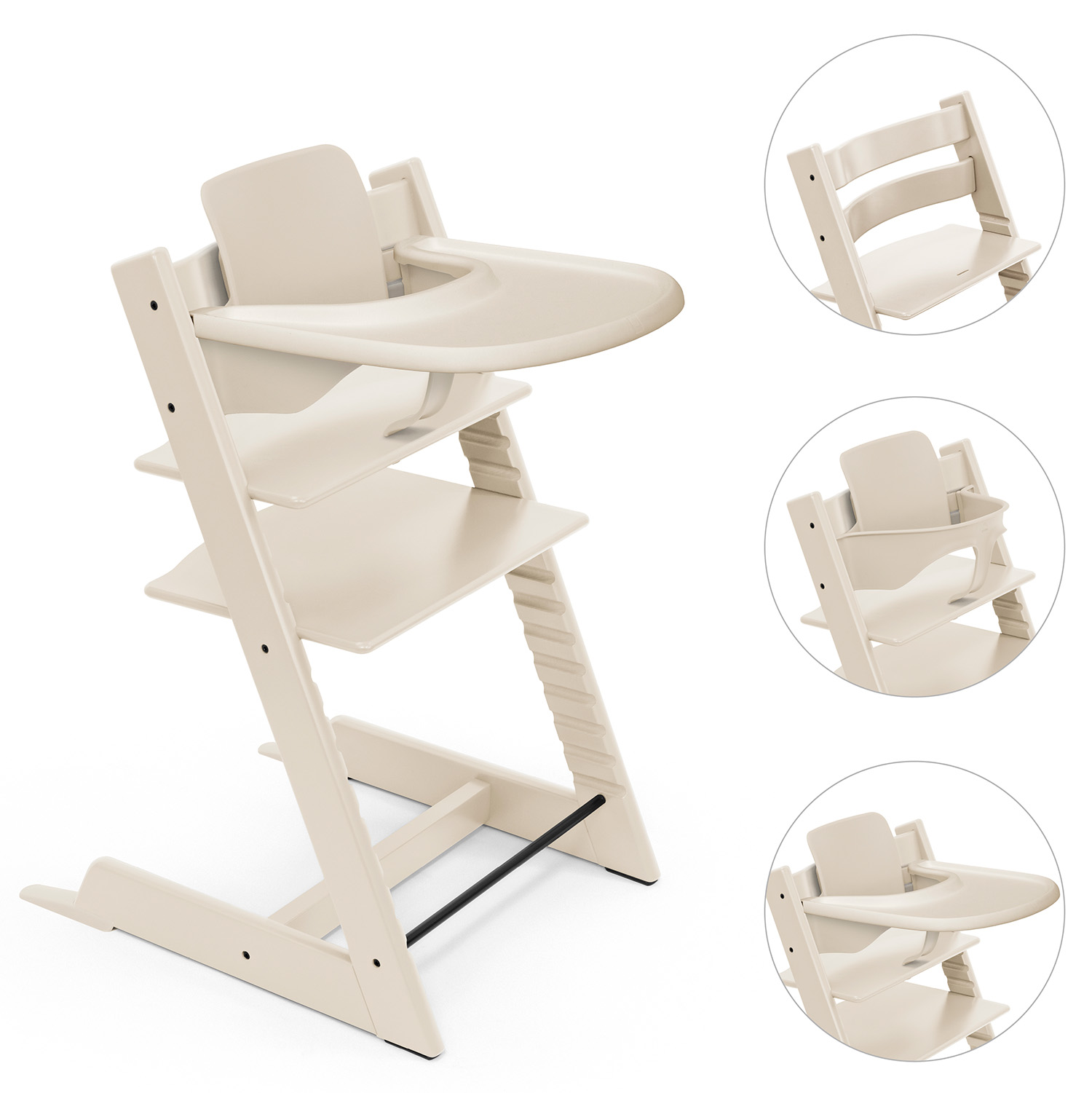 Stokke Tripp Trapp bundel kinderstoel met babyset en tafelblad