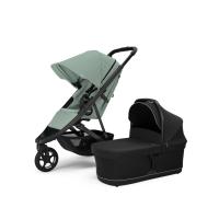 Thule Spring 2 Buggy 2-in-1 - Mist Green On Black | Thule Reiswieg - Black | Reiswieg Adapters