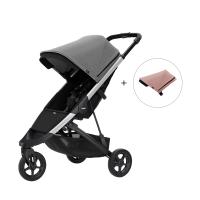 Thule Spring Buggy - Black/Grey Melange Incl. Extra Kap Misty Rose
