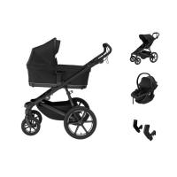 Thule Urban Glide 4-Wheel Kinderwagen - Black | Thule Maple Autostoeltje | Autostoel Adapters