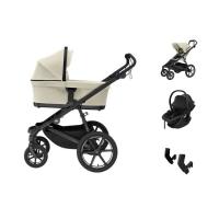 Thule Urban Glide 4-Wheel Kinderwagen - Soft Beige | Thule Maple Autostoeltje | Autostoel Adapters