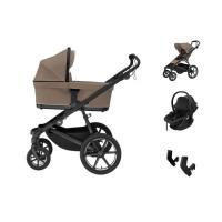 Thule Urban Glide 4-Wheel Kinderwagen - Tinted Taupe | Thule Maple Autostoeltje | Autostoel Adapters