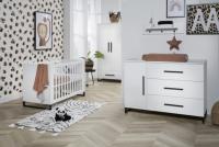 TWF Ledikant 60 x 120 - Commode XL 3 Laden/1 Deur Torino