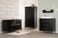 TWF Meegroeibed - Commode 3 Laden - Hanglegkast XL 3 Deuren 2 Lade Modena Metaal