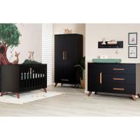 TWF Meegroeibed - Commode XL 3 Laden 1 Deur - Hanglegkast 2 Deuren 1 Lade Modena Walnoot