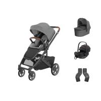 UPPAbaby Cruz V3 Kinderwagen Greyson + UPPAbaby Cruz Autostoel Adapters + Baby-Safe Pro Autostoel - Pitch Black