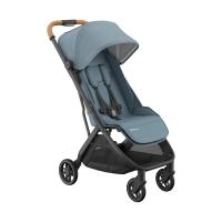 UPPAbaby MINU V3 Buggy Dillan - Stone Blue/Carbon Frame Met Zandbruin Leer