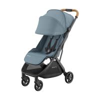 UPPAbaby Minu V3 Buggy - Dillan Stone Blue/Carbon Frame met Zandbruin Leer