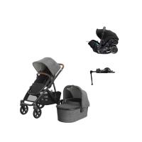 UPPAbaby VISTA V3 Kinderwagen 4-in-1 - Greyson | Doona X Autostoeltje | Doona X Isofix Base