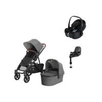 UPPAbaby VISTA V3 Kinderwagen 4-in-1 - Greyson | Joolz X Maxi-Cosi Pebble 360 Pro 2 Autostoeltje | Maxi-Cosi FamilyFix 360 Pro