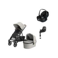 UPPAbaby VISTA V3 Kinderwagen 4-in-1 - Savannah | Joolz X Maxi-Cosi Pebble 360 Pro 2 Autostoeltje | Maxi-Cosi FamilyFix 360 Pro