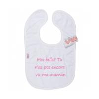 VIB Slabbetje - Moi belle? Tu n'as pas encore vu ma maman - Wit/Roze
