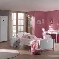 Vipack Amori Kinderkamer Wit | Bedbank 90 x 200 cm + Bureau