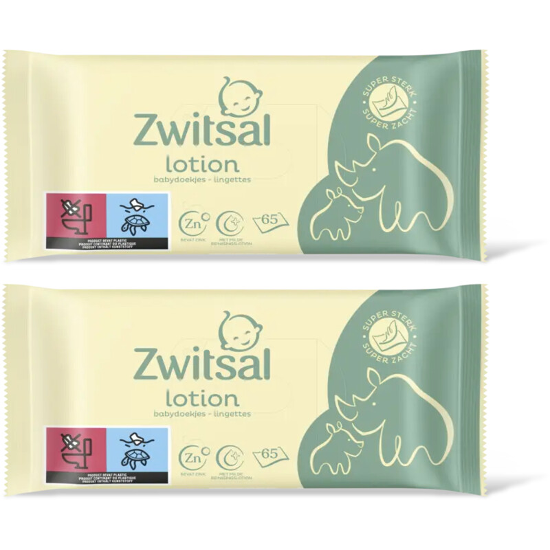 Zwitsal Baby lotion billendoekjes 2-pack