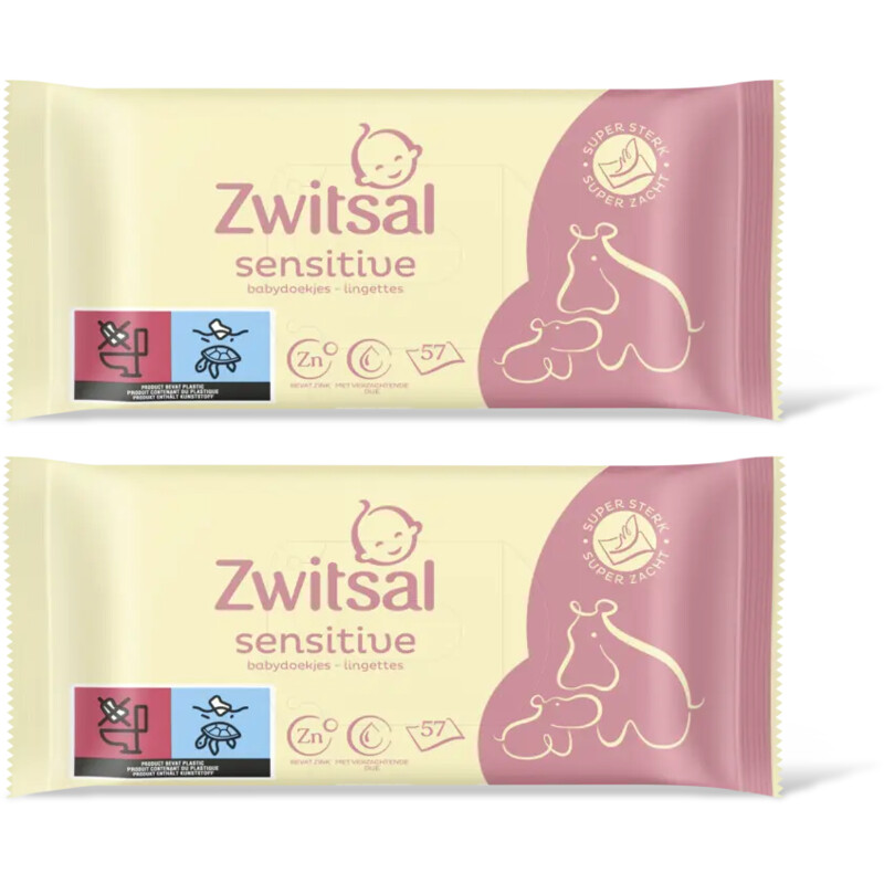Zwitsal Baby sensitive billendoekjes 2-pack