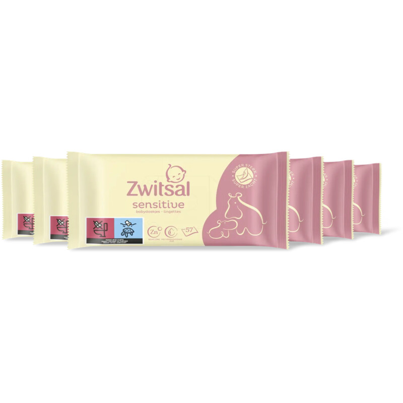 Zwitsal Baby sensitive billendoekjes 6-pack
