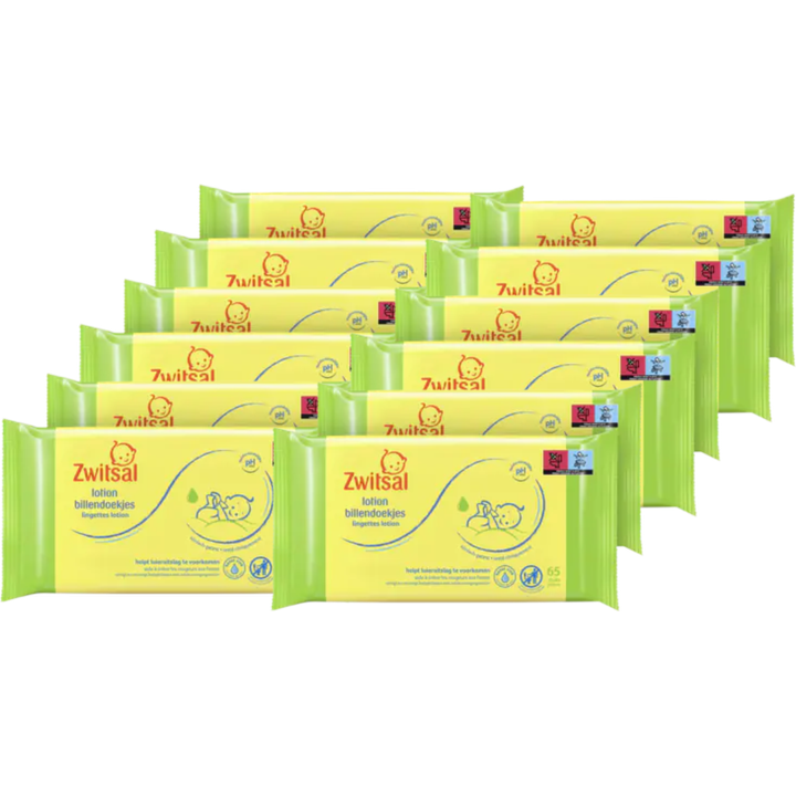 Zwitsal Billendoekjes Lotion 12 x 65 stuks