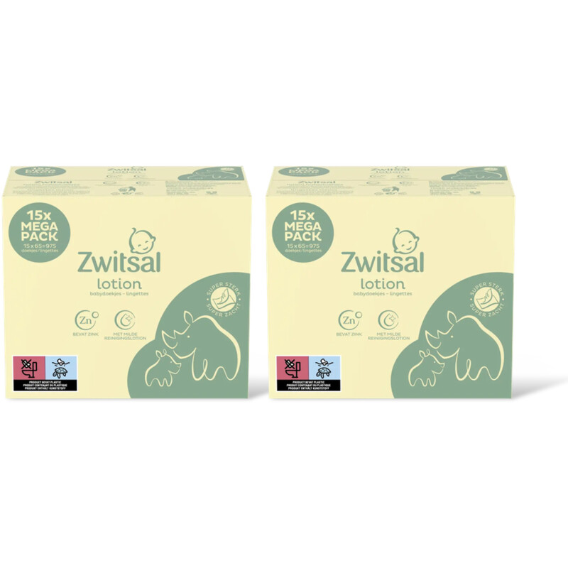 Zwitsal Lotion billendoekjes voordeelpak 2-pack